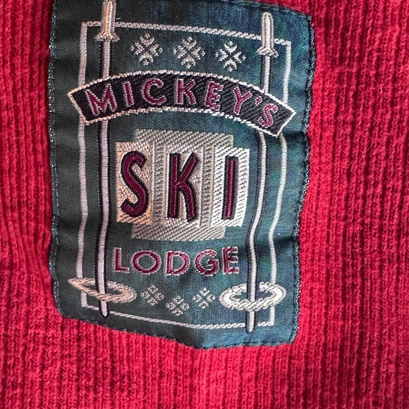 🏔️ Vintage Mickey Mouse Ski Lodge Long Sleeve Men’s Shirt - Never Worn Size M🏔 - Picture 7 of 14